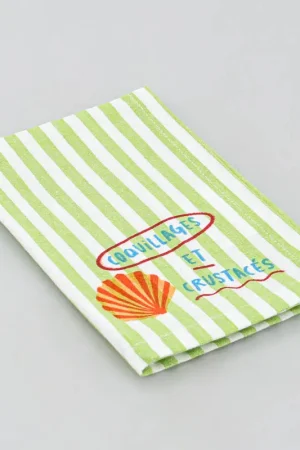 Vente Directe Serviette de table 'Seaside' coquillage verte
